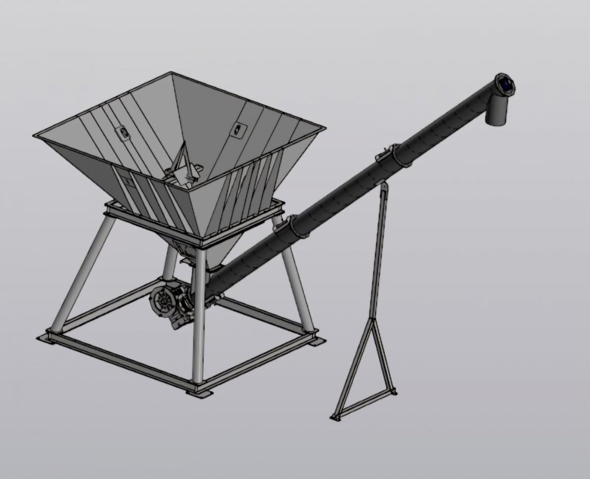 Шнековый конвейер для сыпучего материала