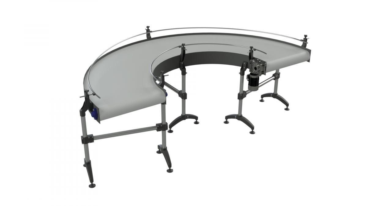 Ленточный поворотный конвейер